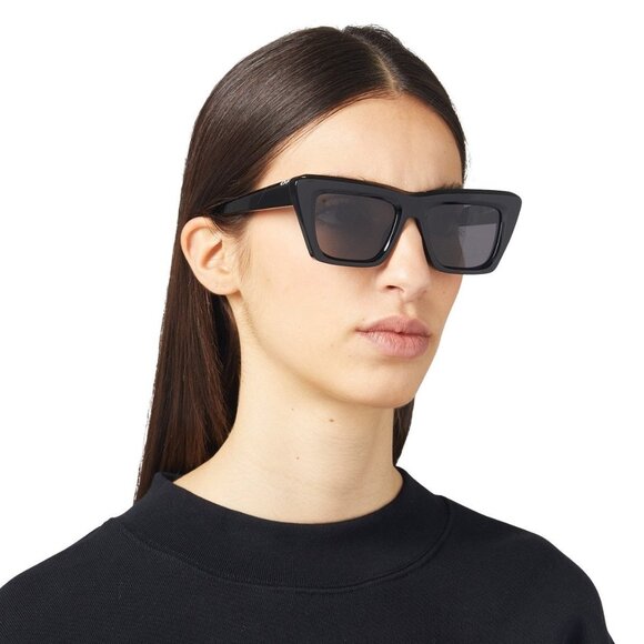 Off-White Men Sunglasses Black Grey Cat Eye OERI13L HAMPTON 1077 NEW AUTHENTIC - Picture 10 of 11